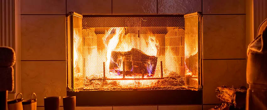 Mendota Hearth Landscape Fireplace Installation in Chester, Pennsylvania